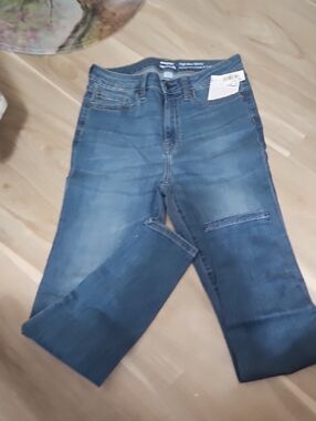 Amazon Essentials Jeans Med Blue Size 6L High Rise Skinny